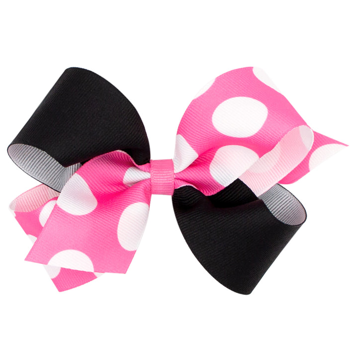 Pink Dot Grosgrain Bow by Wee Ones(2 sizes)