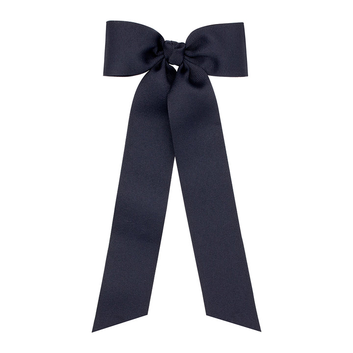 Wee Ones Medium Bow with Tails - Light Navy