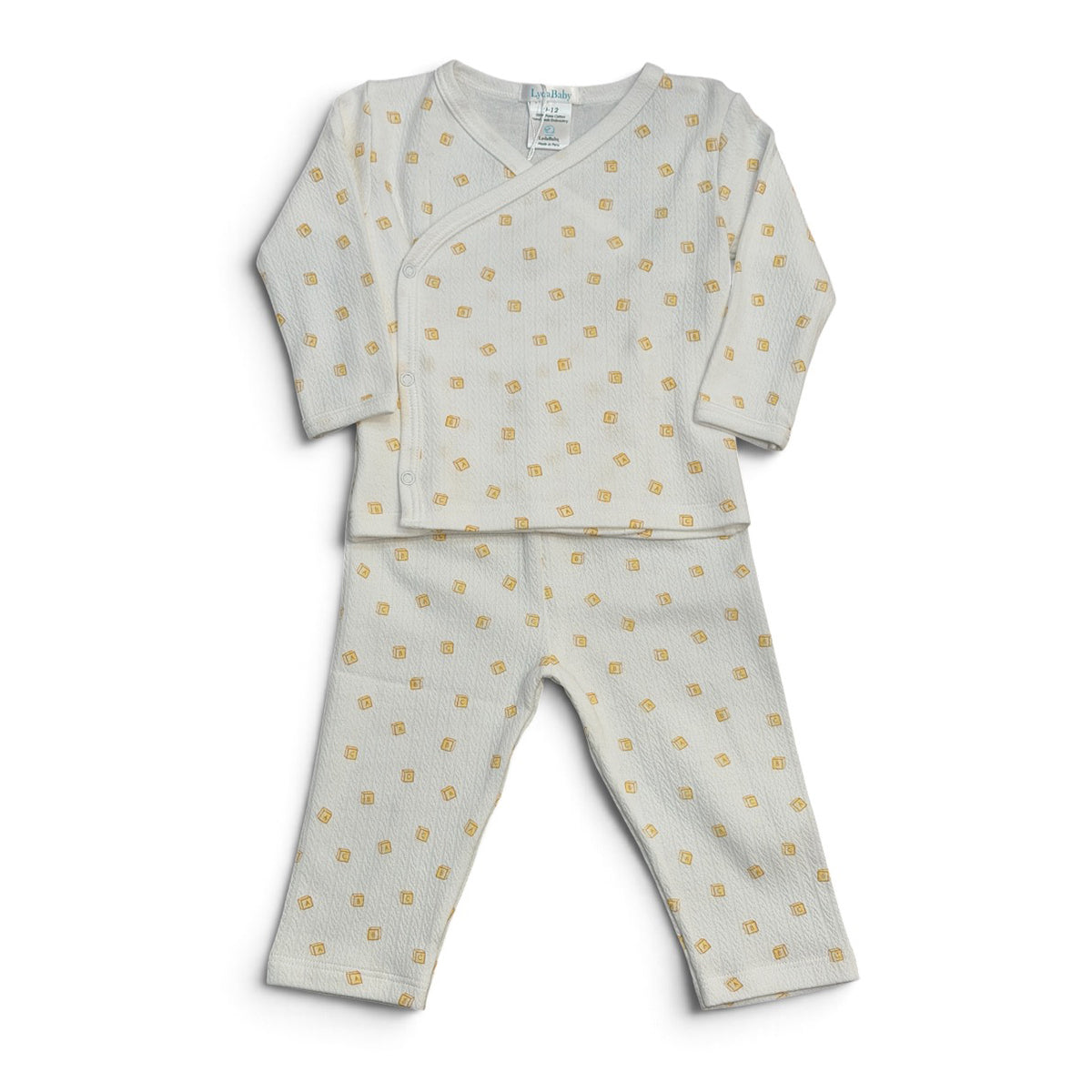 ABC Blocks Cream Pant Set by Lyda Baby