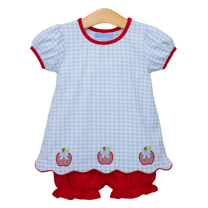 Apple Trio Back-to-School Bloomer Set by Trotter Street Kids