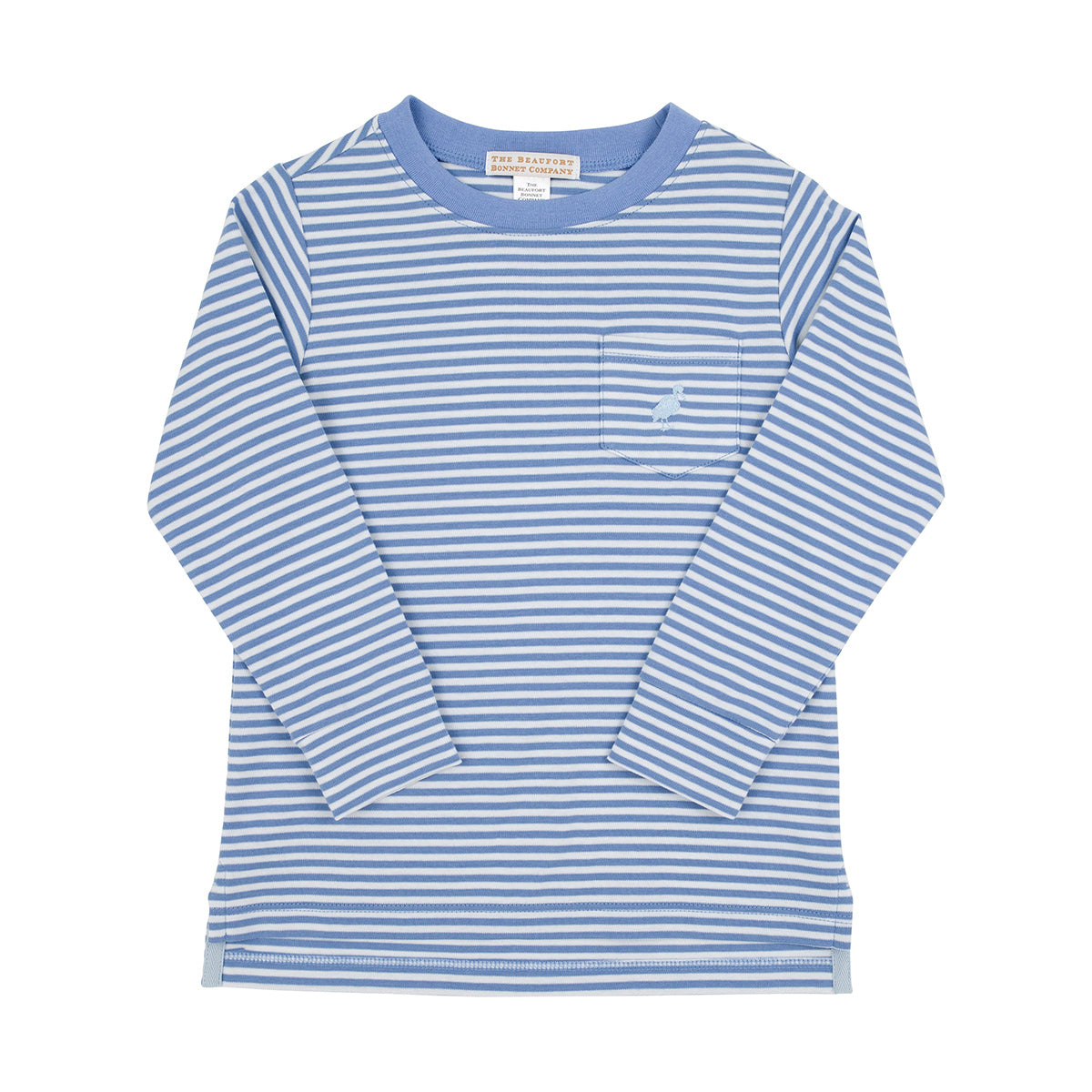 Long-Sleeve Carter Crewneck in Barbados Blue Stripe by The Beaufort Bonnet Company