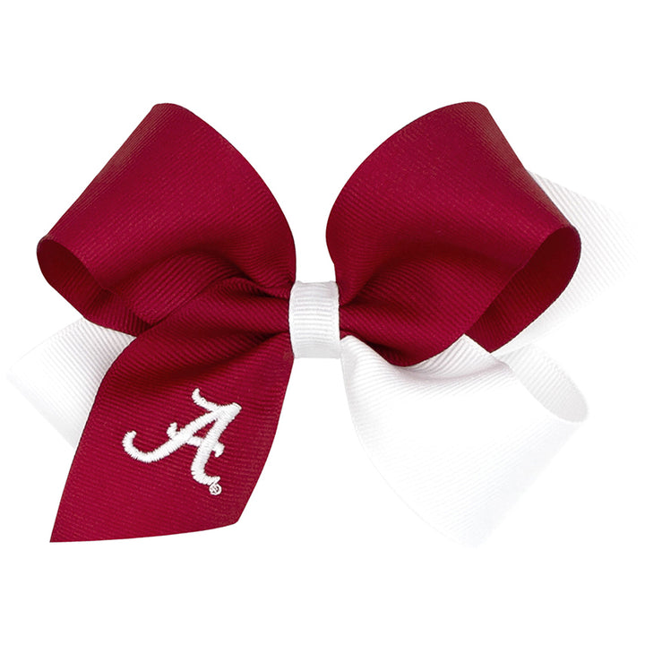 Wee Ones Bow with Alabama Logo Embroidered (2 sizes)