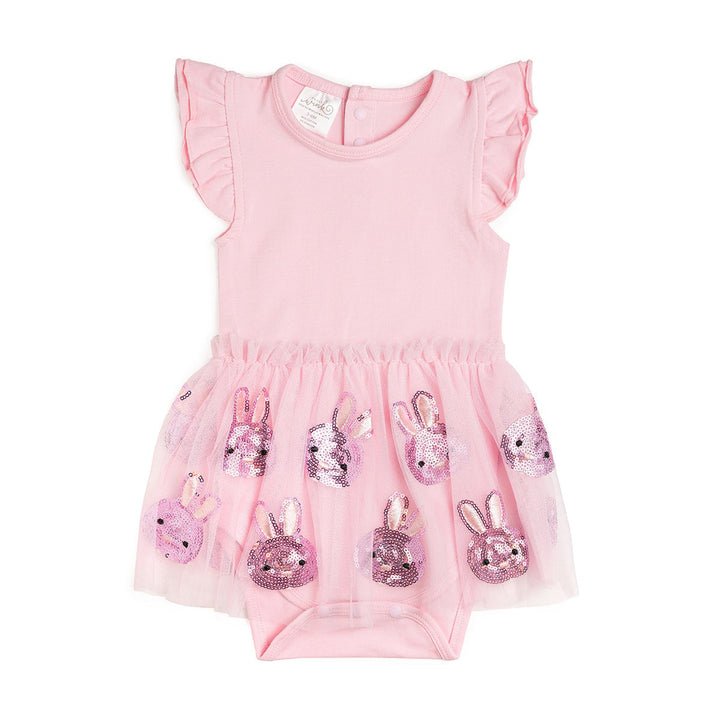 Easter Bunny Short-Sleeve Tutu Bodysuit by Sweet Wink