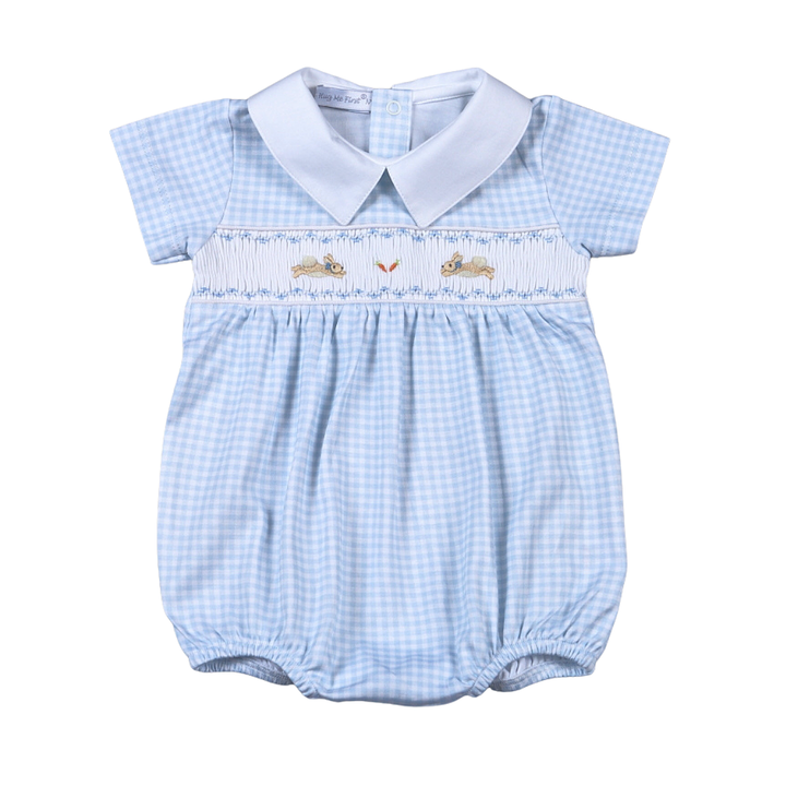 Easter Bunnies Smocked Boy Bubble by Baby Loren