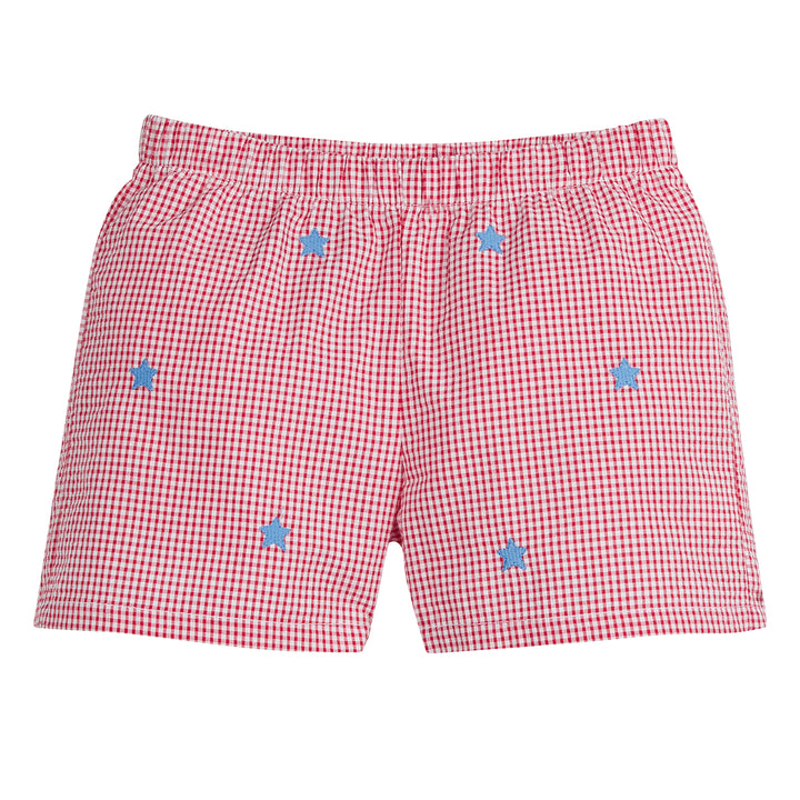 Little English Stars Embroidered Short