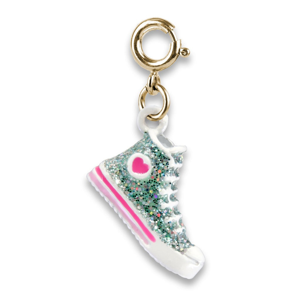 Gold Glitter High Top Sneaker Charm by Charm It!