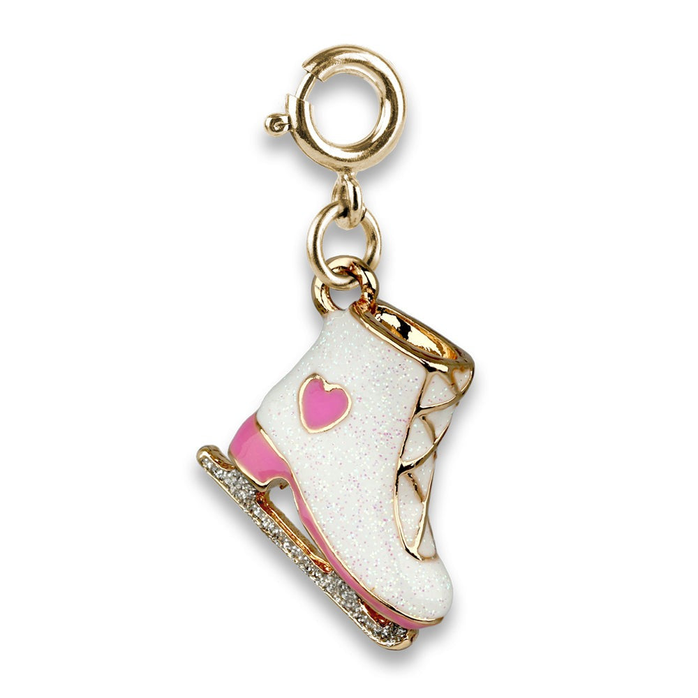 Gold Glitter Ice Skate Charm by Charm It!