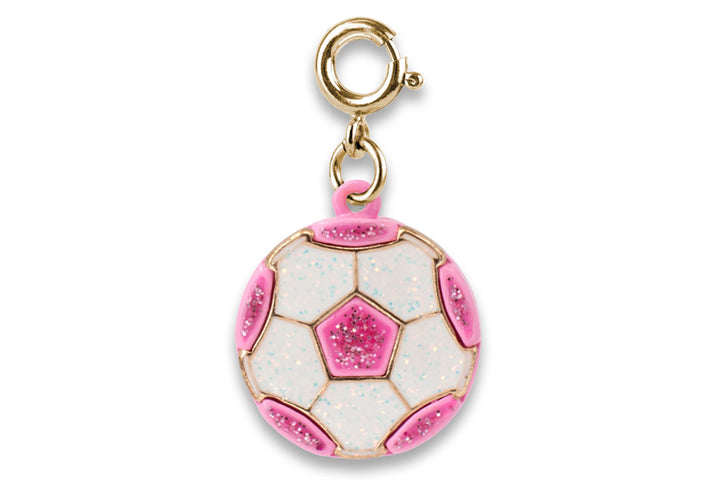 Gold Glitter Soccer Ball Charm by Charm It!