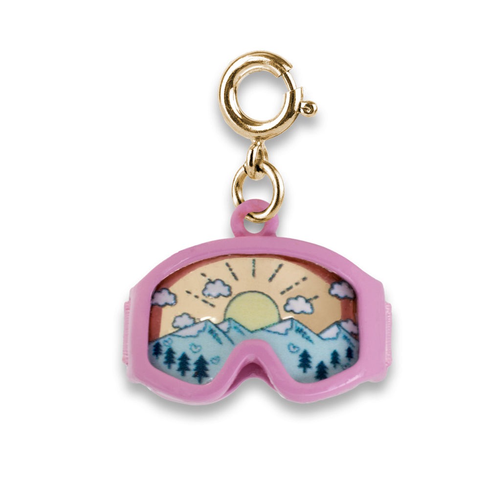 Gold Ski Goggles Charm by Charm It!