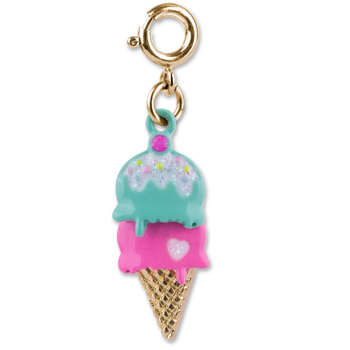 Gold Swivel Ice Cream Cone Charm by Charm It!