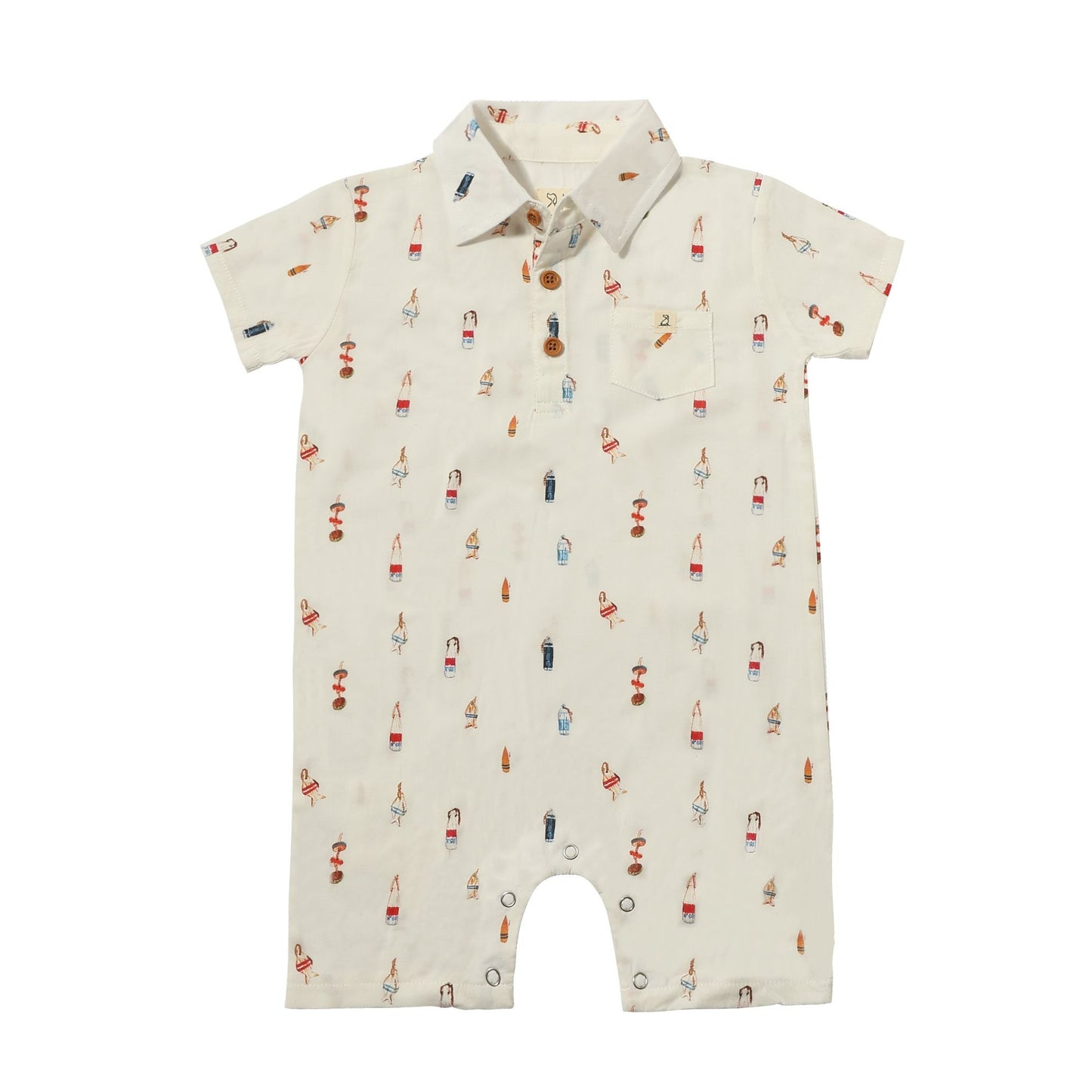 Molokai White Buoys Romper by Me & Henry