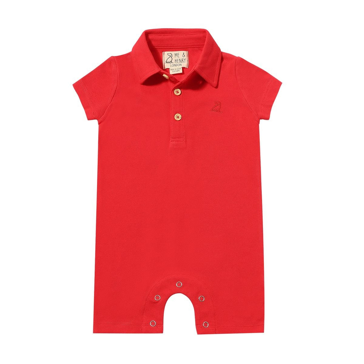 Drift Red Polo Romper by Me & Henry