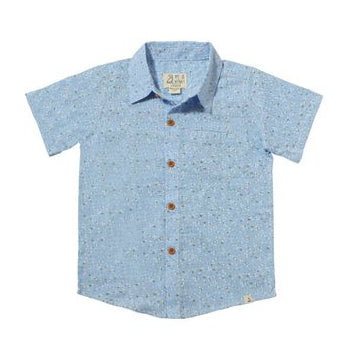 Newport  Blue Floral Woven Shirt by Me & Henry