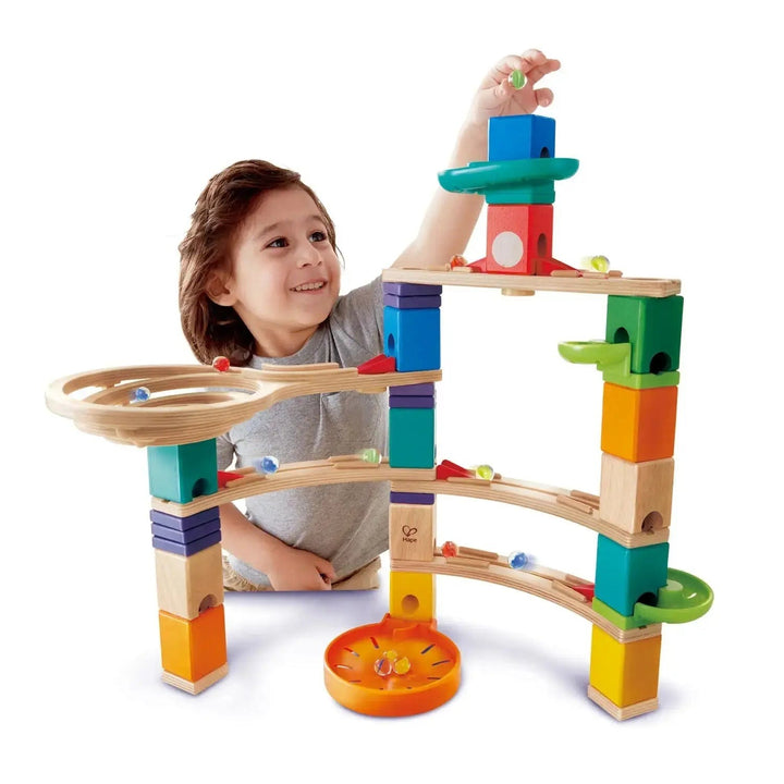 Hape Quadrilla Cliffhanger Wooden Marble Run Blocks