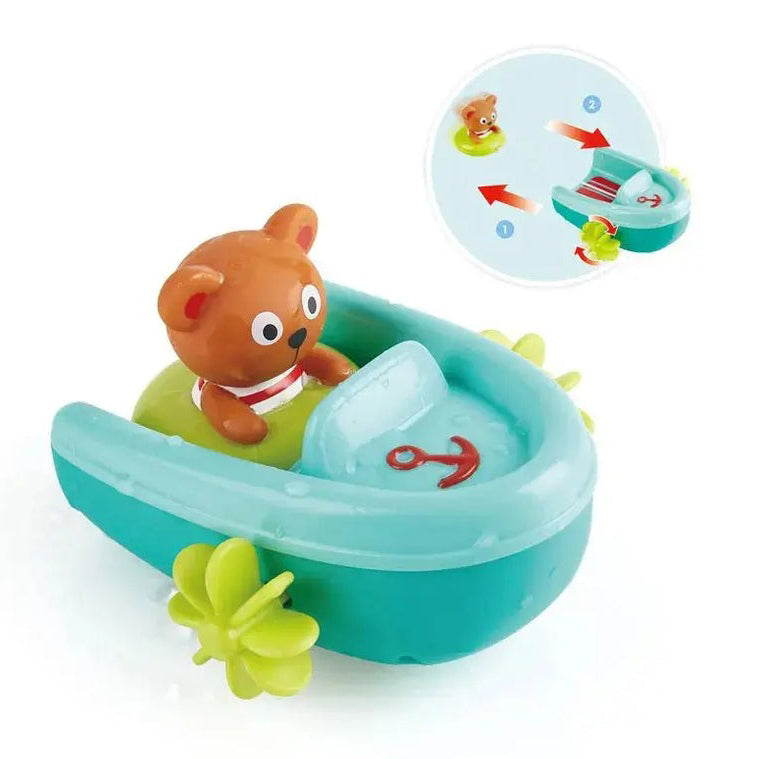 Tubing Pull-Back Boat by Hape (Age: 18M+)