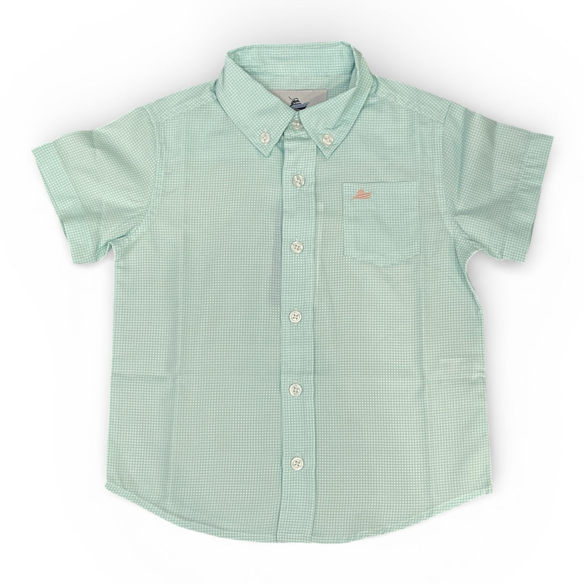 Honeydew Gingham Performance Dress Shirt by Southbound