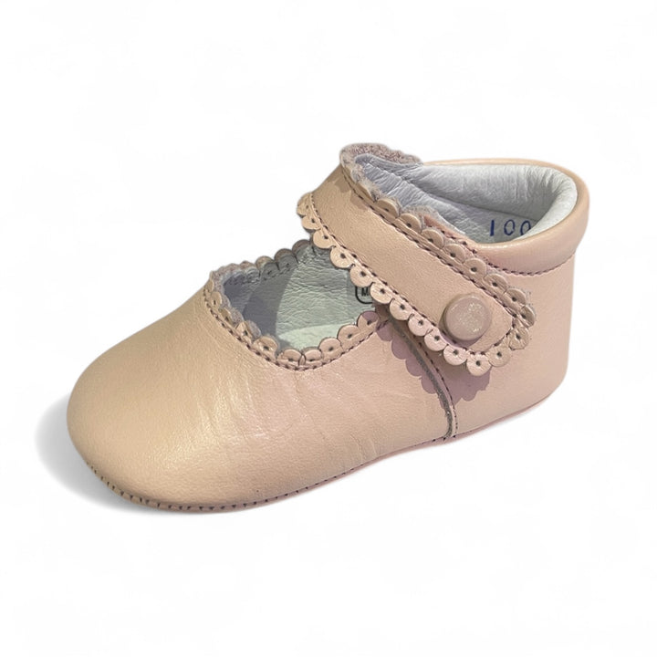 Pink Leather Sophie Baby Shoe by Nomandino