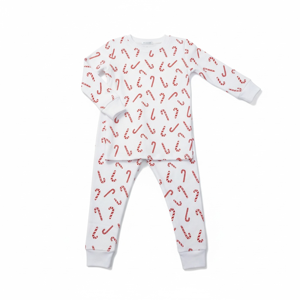 Santa's Sweet Candy Canes 2-Piece Pajama Set by Lyda Baby