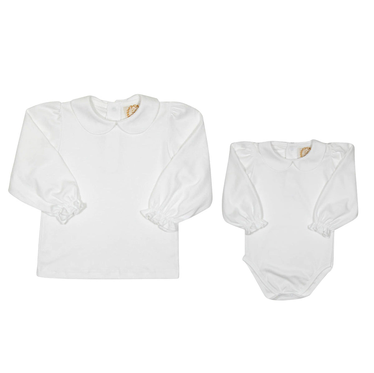 Maude's Peter Pan Collar Shirt & Onesie (Long Sleeve Pima) by The Beaufort Bonnet Company