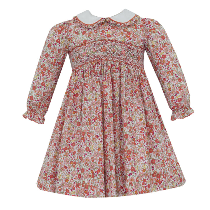 Orange Floral Liberty Print Float Dress by Anavini