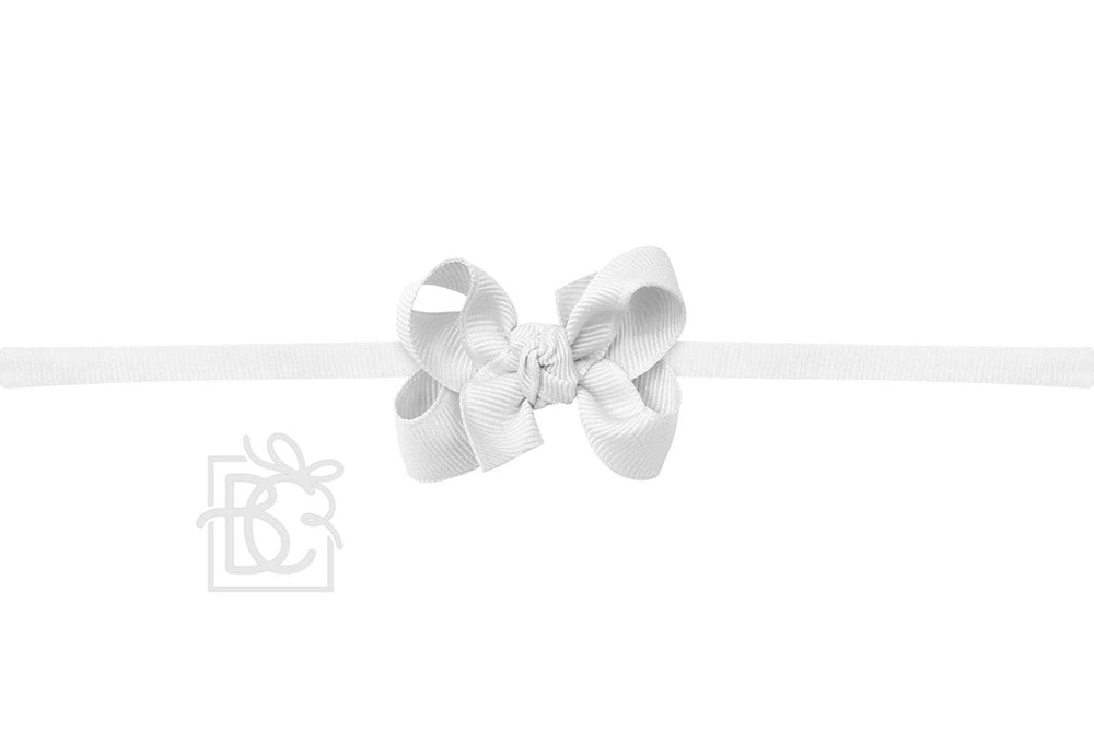 Beyond Creations Pantyhose Headband - 2-inch Toddler Bow - White