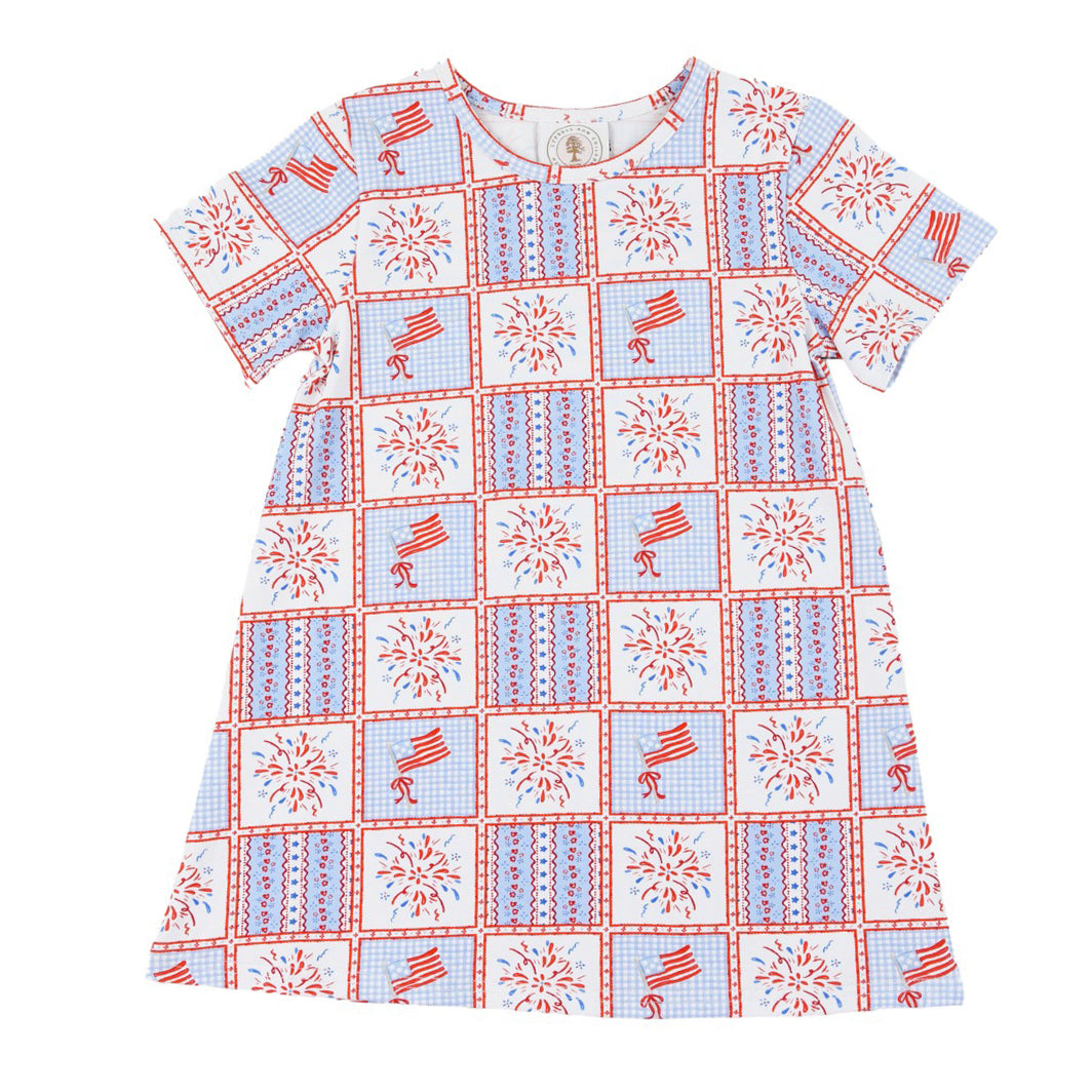 Patriotic Patchwork Susie Swing Dress by Cypress Row