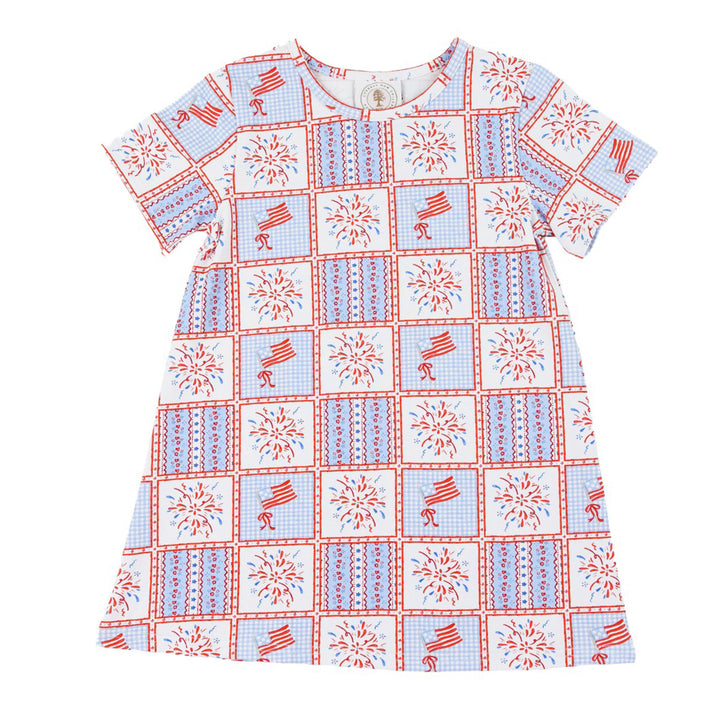 Patriotic Patchwork Susie Swing Dress by Cypress Row