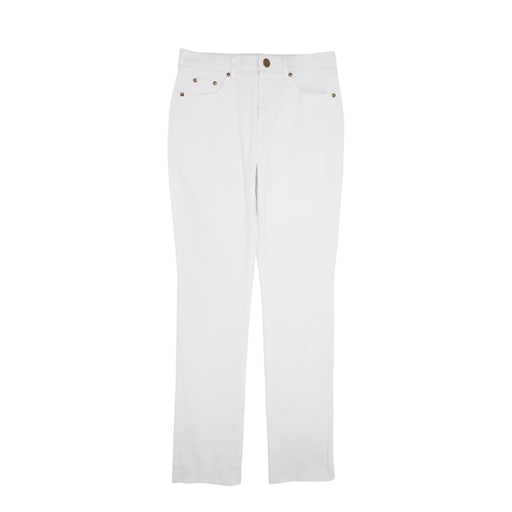 TBBC Pep Club Denim Pants - Worth Avenue White