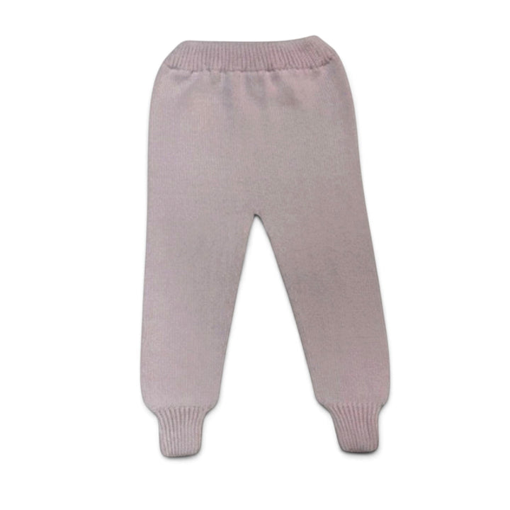 Pink Knit Jogger Pants by Mi Lucero