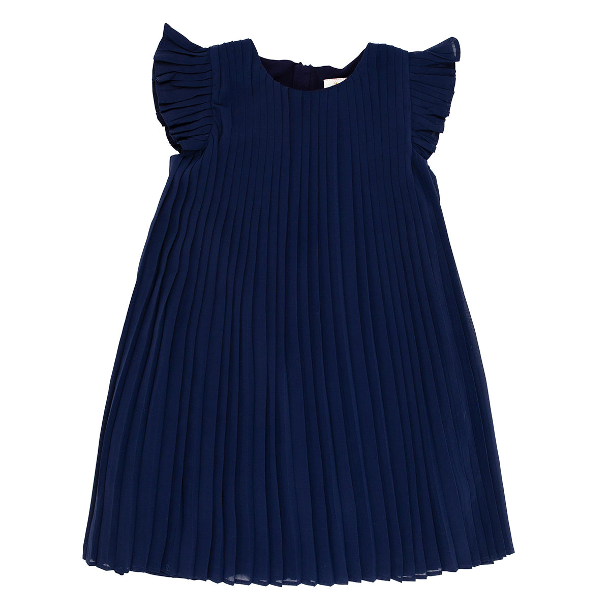 Nantucket Navy Piper Pleated Dress by The Beaufort Bonnet Company Purple Butterfly