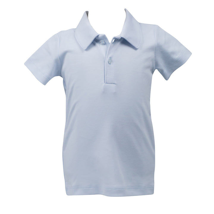 Sky Blue Pima Polo by Proper Peony