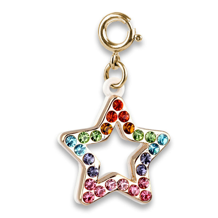 Gold Rainbow Sparkle Star Charm by Charm It!