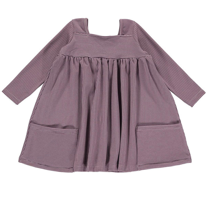Vignette Purple and Cream Rylie Dress