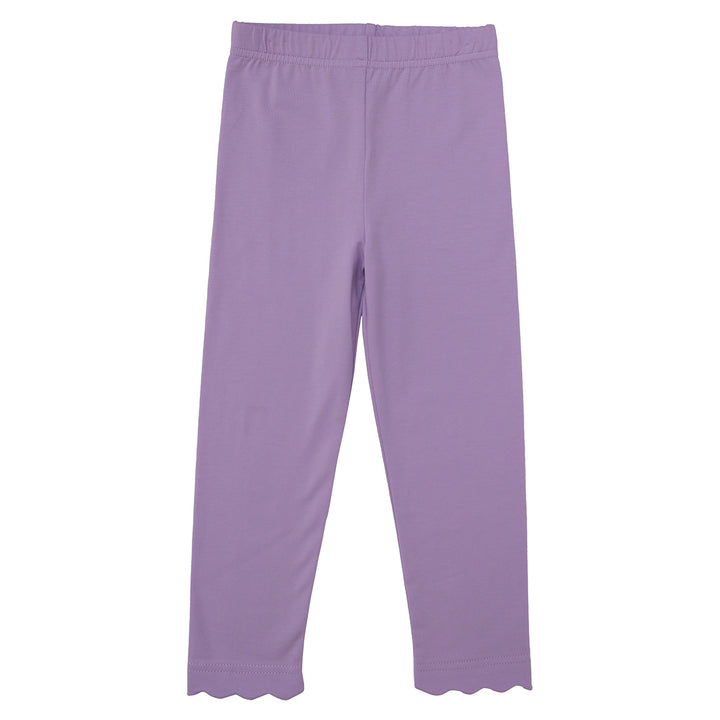 Lavender Scalloped Leggings by Trotter Street Kids
