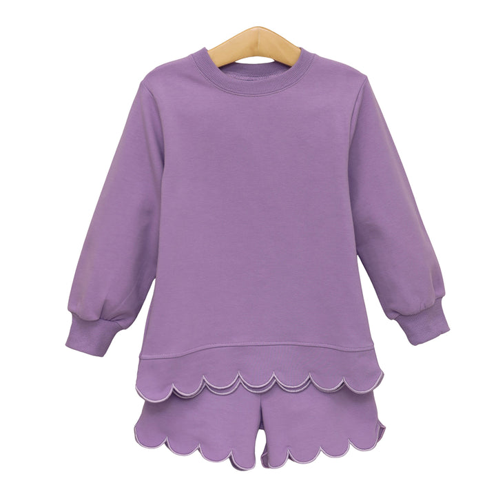 Lavender Scalloped Sophia Set by Trotter Street Kids