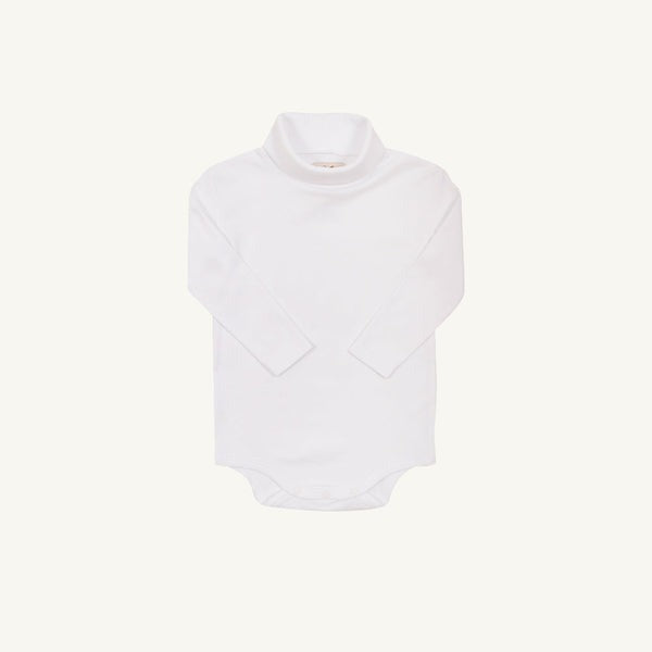 Worth Avenue White Tatum's Turtleneck Onesie by The Beaufort Bonnet Company