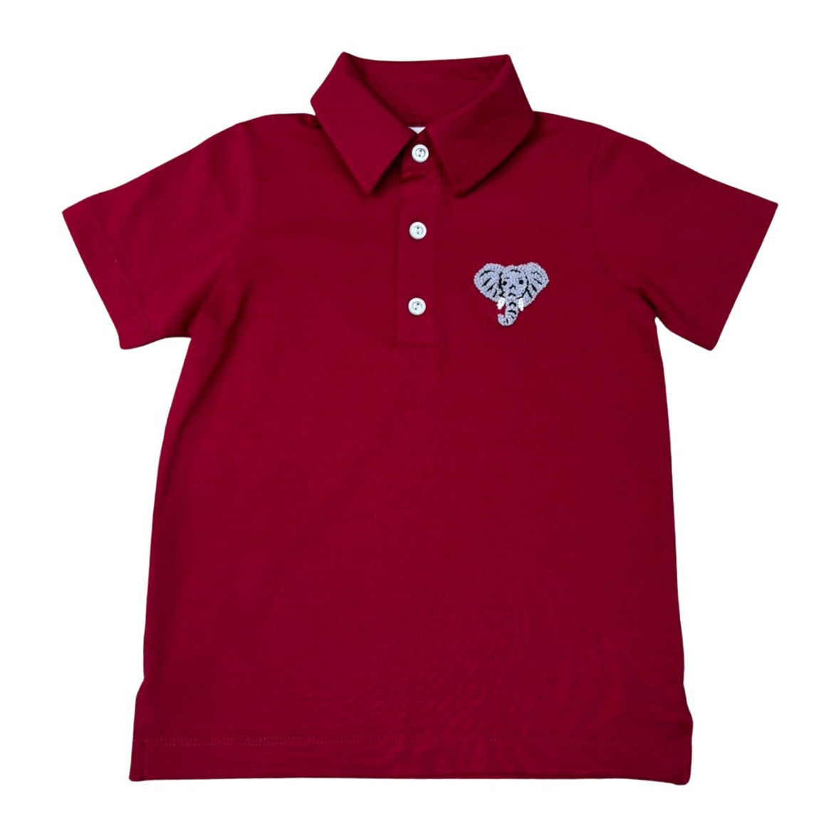 Crimson Elephant Polo Shirt by Whimsy Bay Kids