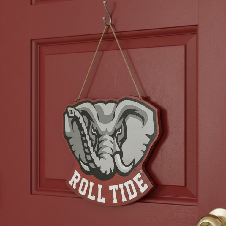 Alabama Mascot Wood Door Hanger