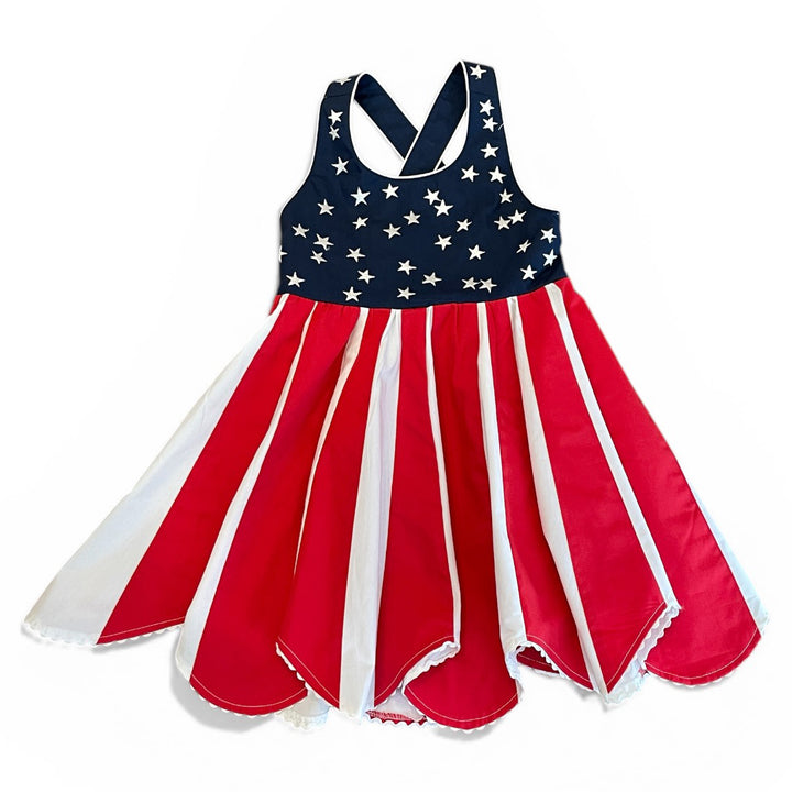 Patriotic Flag Dress by Cotton KIds