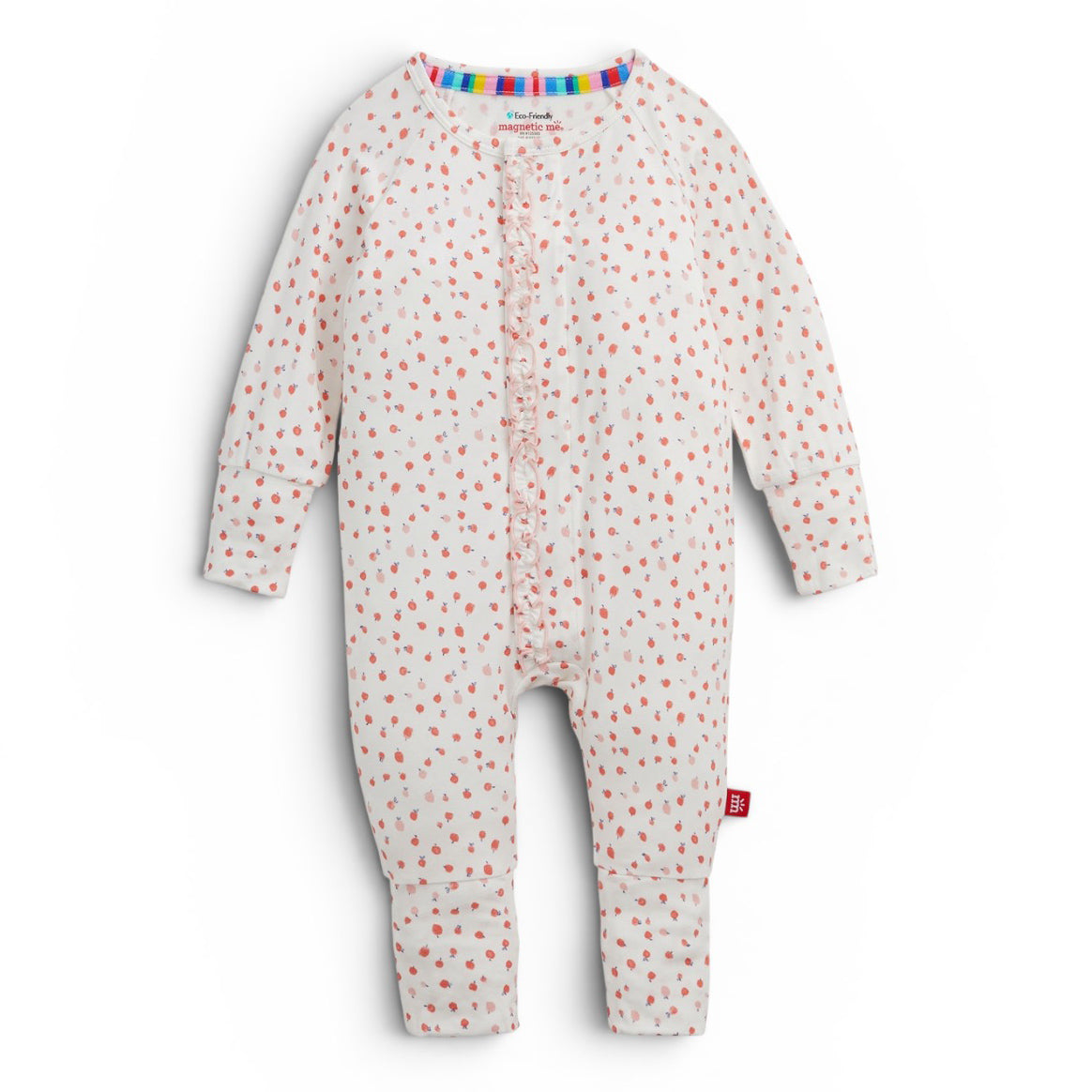Apple Blossom Ruffle Coverall by Magnetic Me