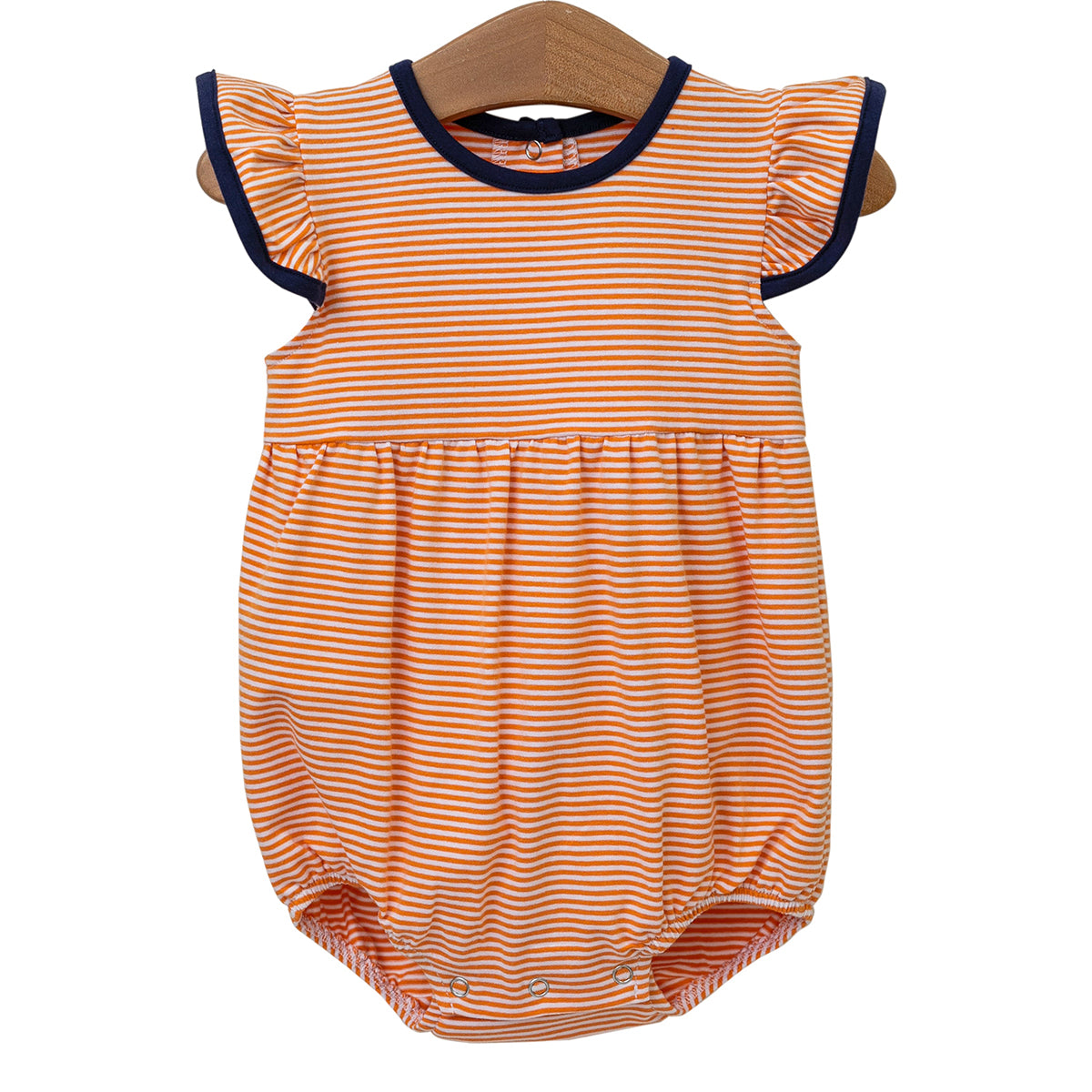 Orange Stripe / Navy Game Day Lucy Bubble by Trotter Street Kids
