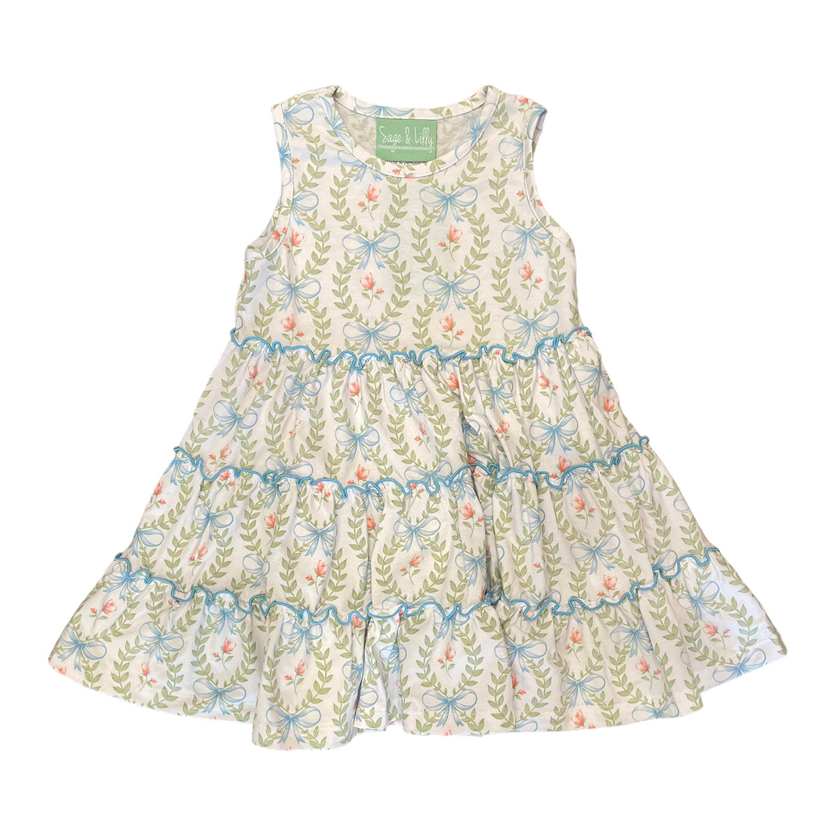 Sage & Lilly Baby Blue Bows Panel Dress