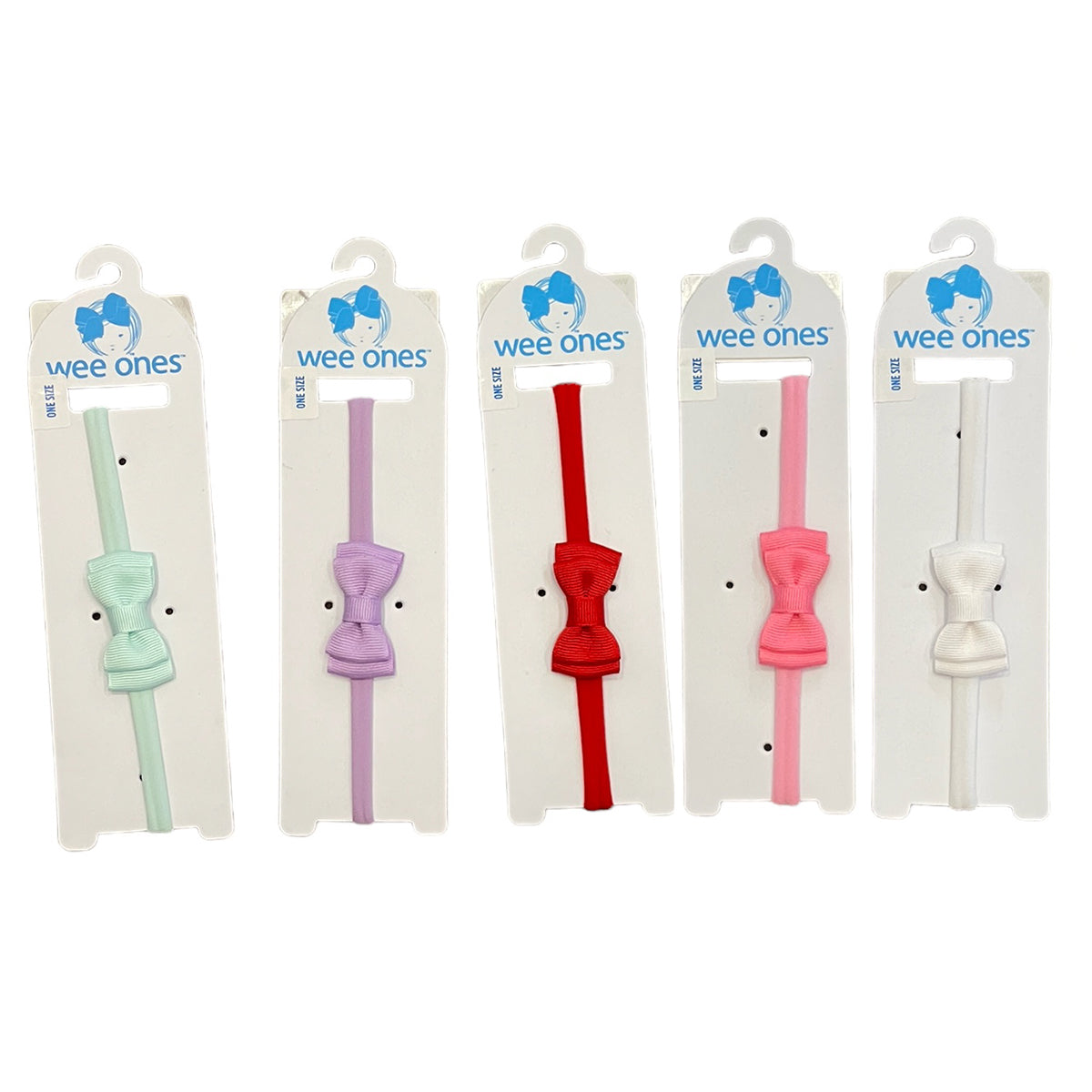 Wee Ones Baby Double Bowtie on Nylon Band (5 Colors)