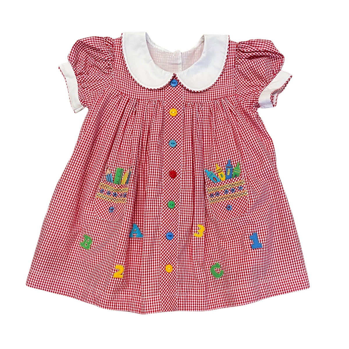 Gingham Back to School Dress by Cotton Kids