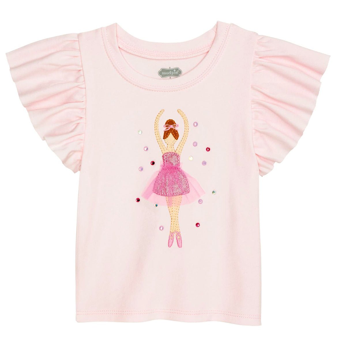 Ballerina Dance Ruffle Tee by Mud Pie