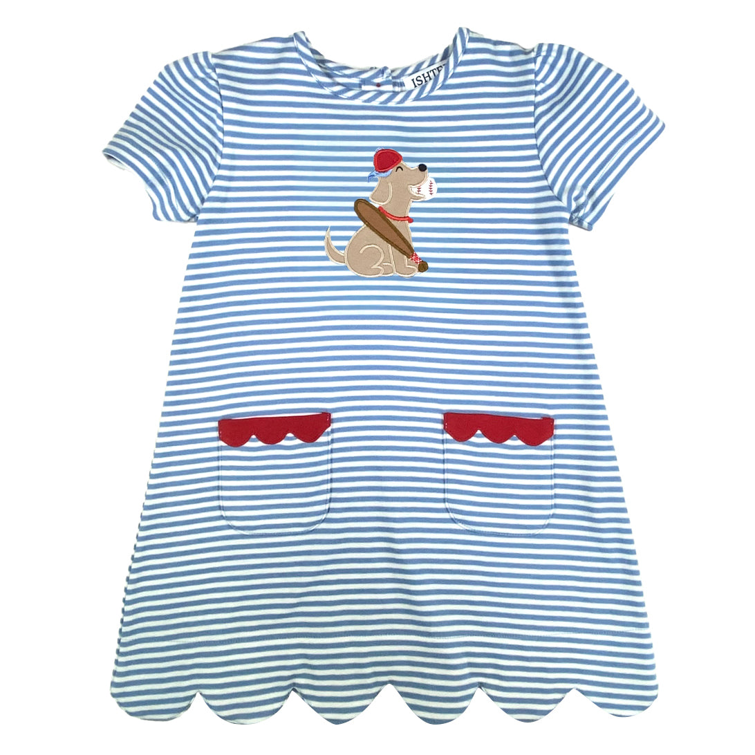 Baseball Dog Dress by Ishtex