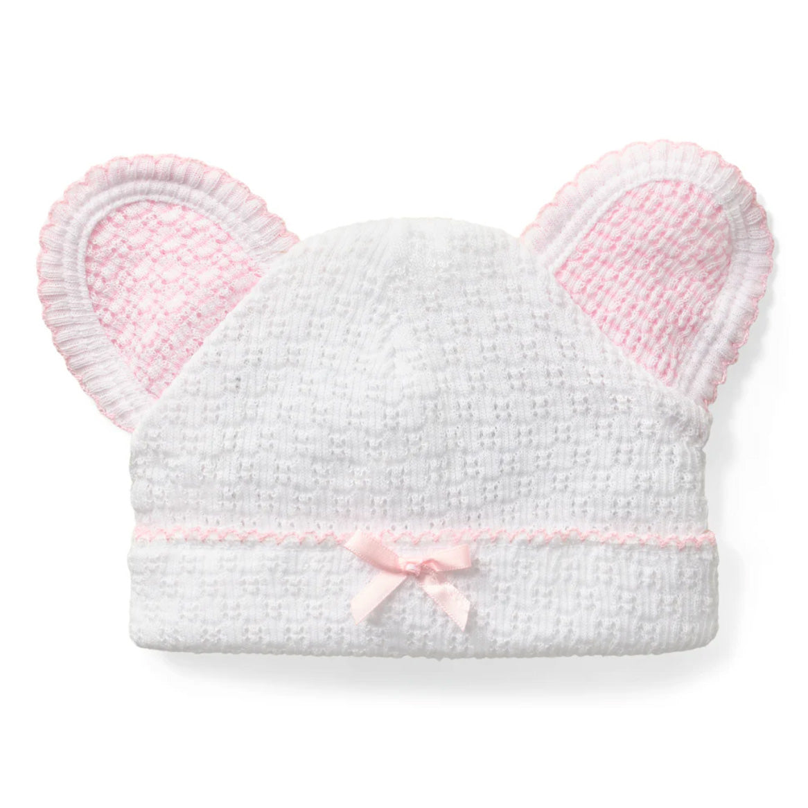 Pink Bear Cap with Bow by Paty