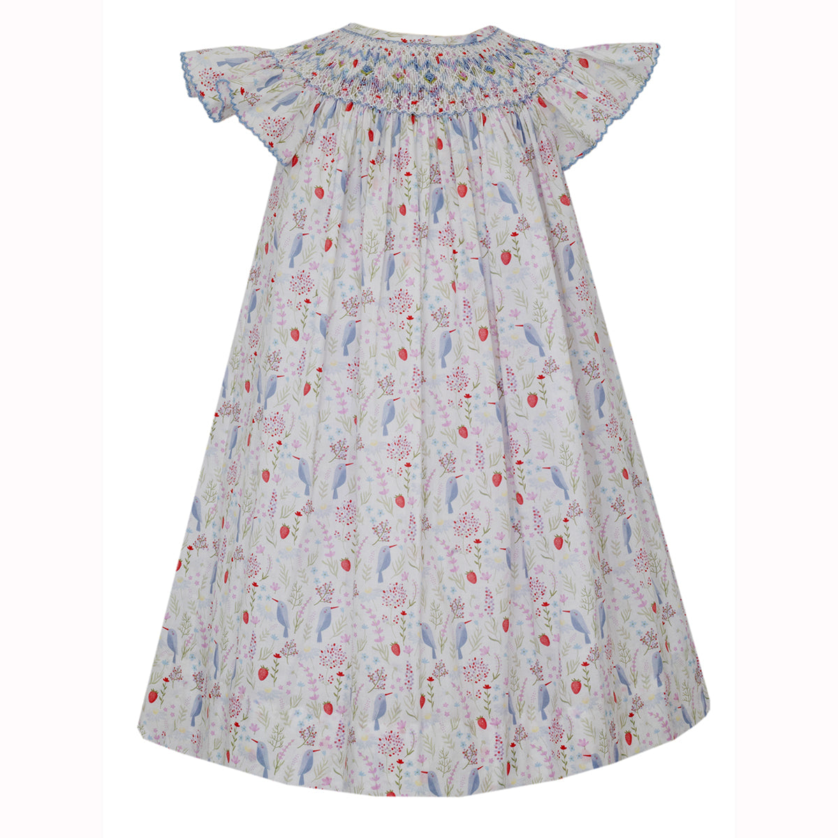 Birds Angel Wing Smocked Bishop by Claire & Charlie