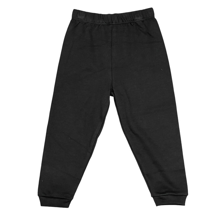 Black Jogger Pants with Elastic Cuffs by Luigi