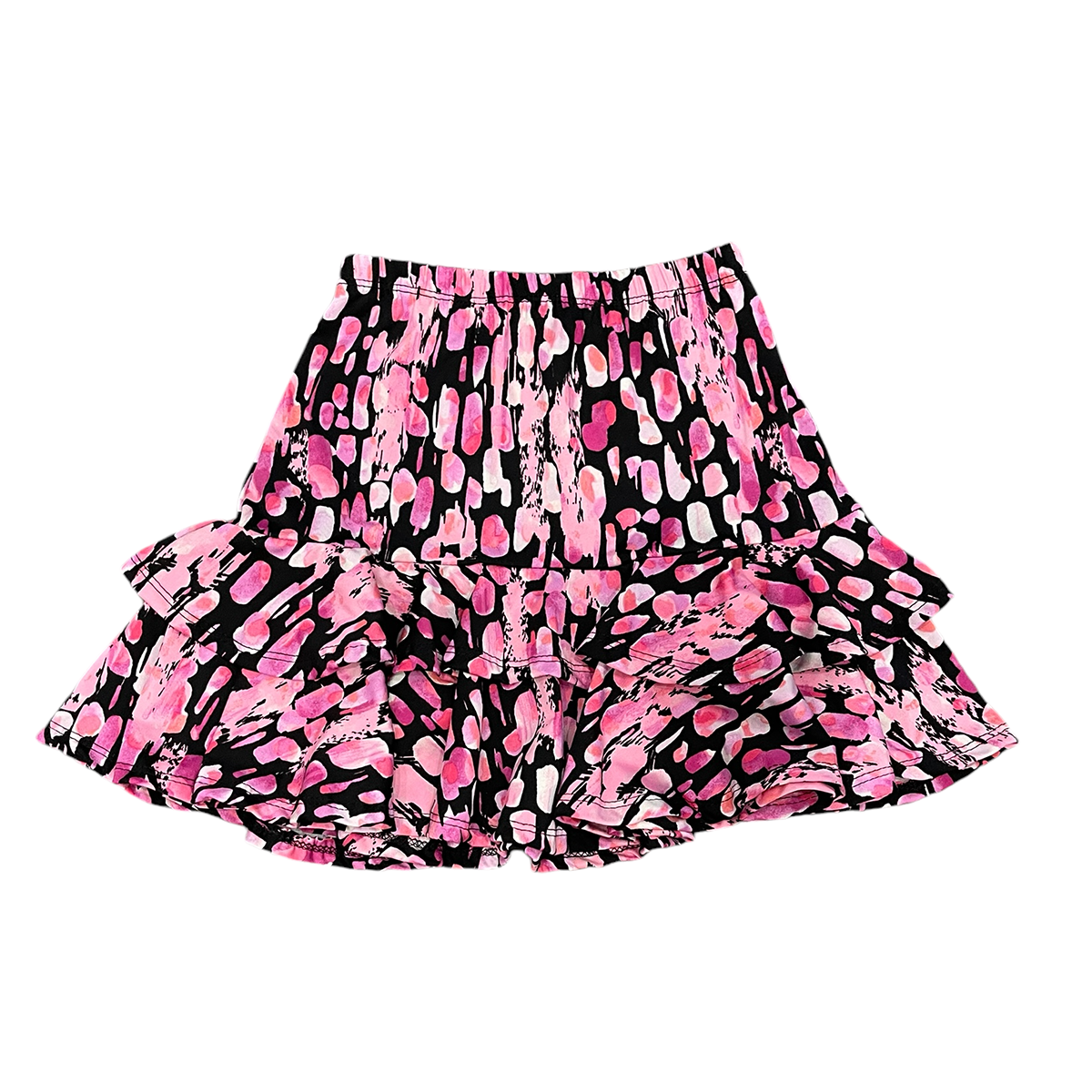 Black and Pink Two-Tier Skirt by Area Code 407